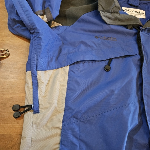 Columbia Sportswear Core Interchange Vented Ski Jacket Removable Hood Blue XL - Picture 6 of 15